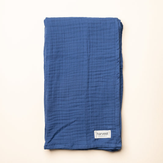 Harvest Muslin Scarf - Blue