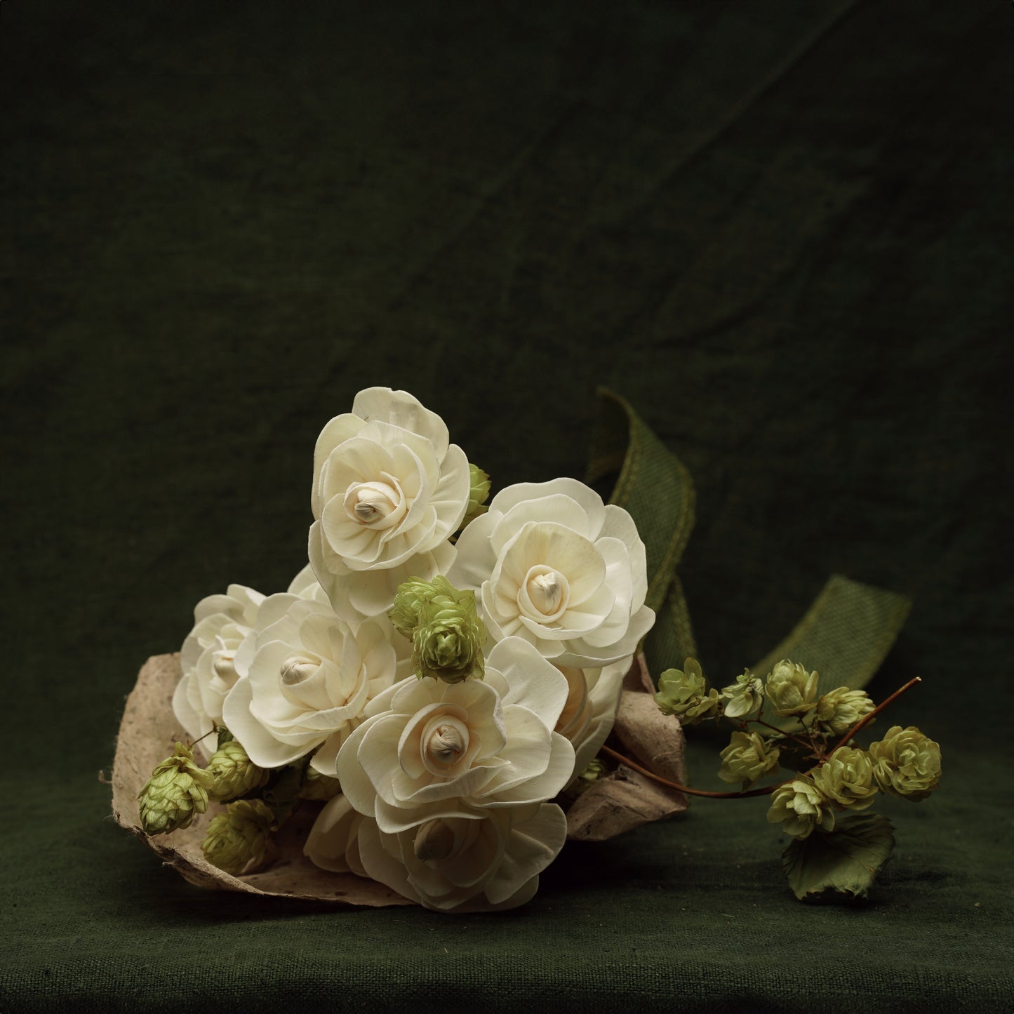 Bouquet of harvest scented wooden flowers